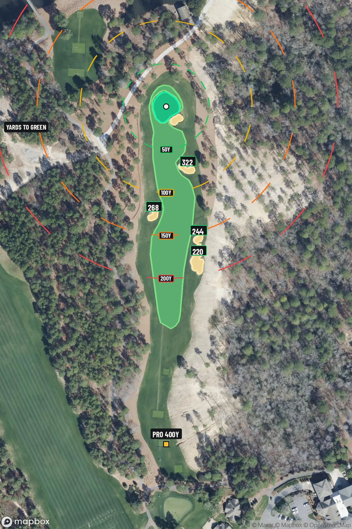 Hole 1 aerial at Sage Valley Golf Club