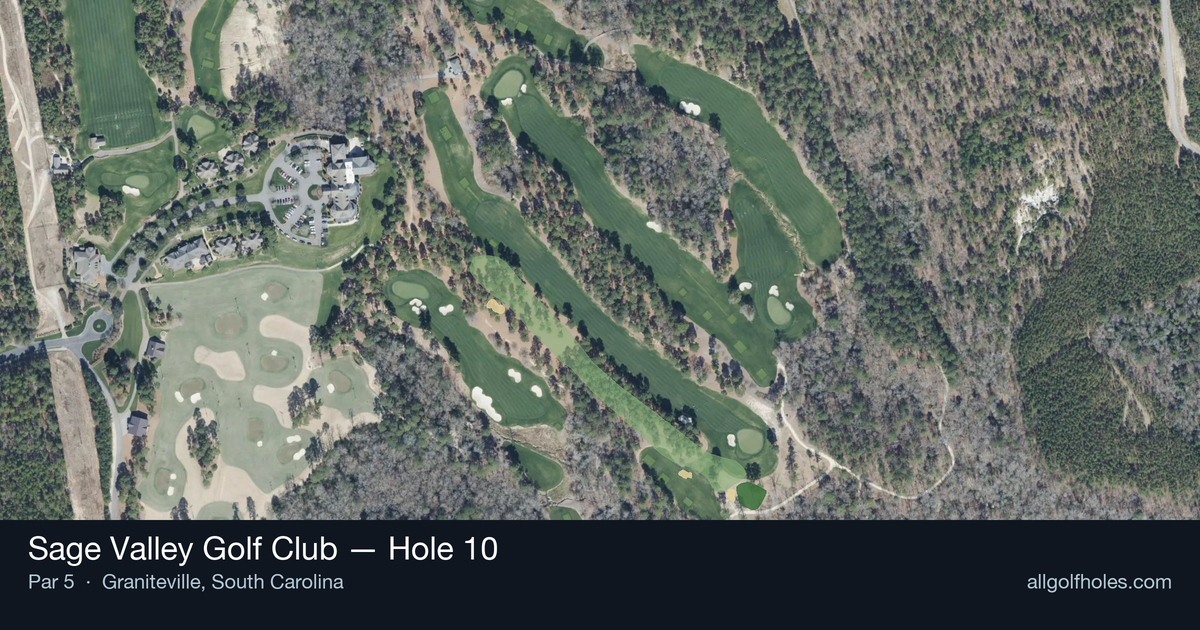 Hole 10 aerial at Sage Valley Golf Club
