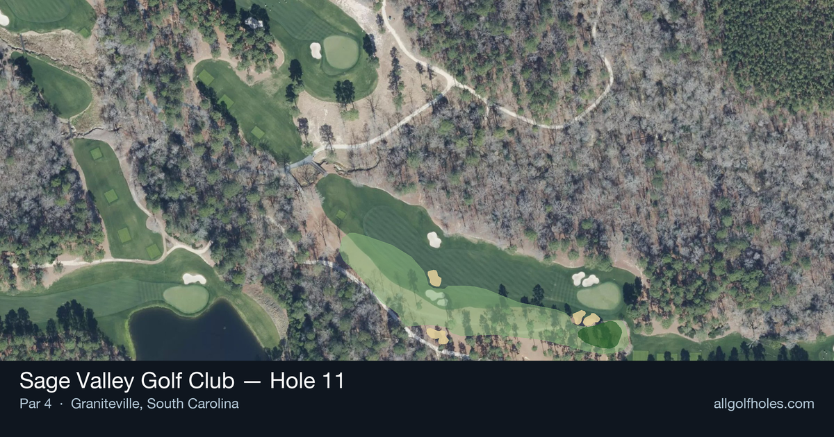 Hole 11 aerial at Sage Valley Golf Club