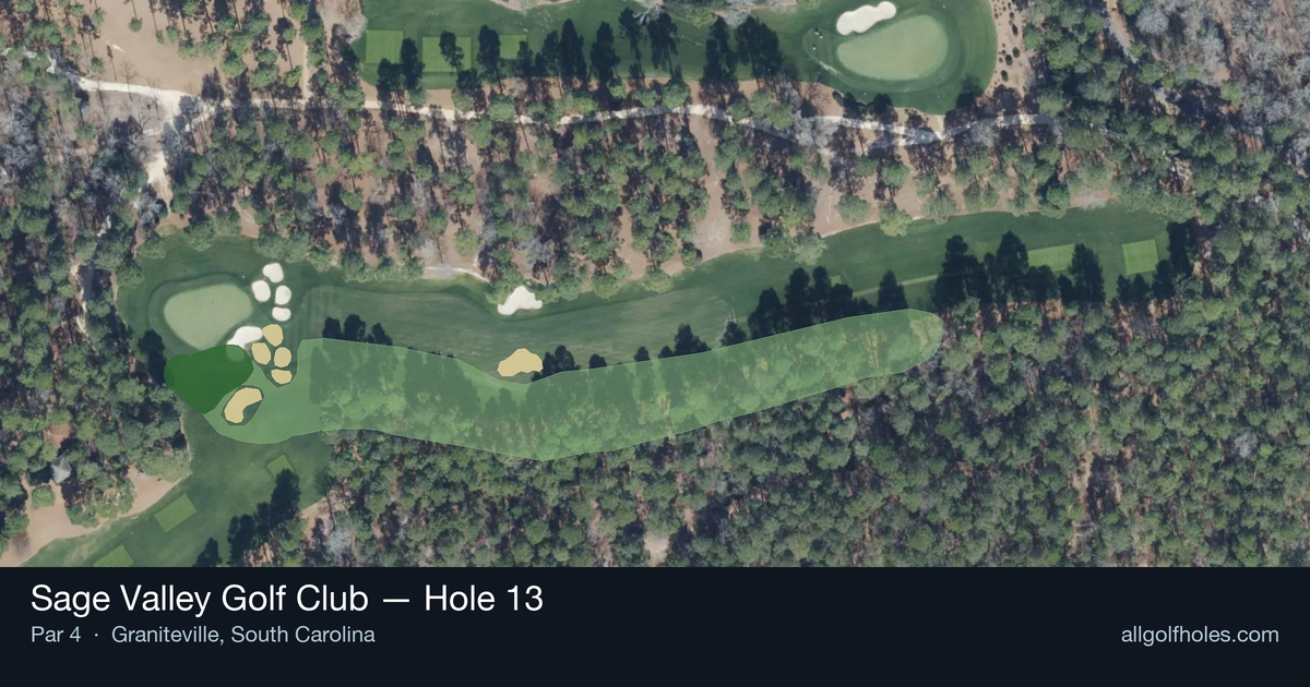 Hole 13 aerial at Sage Valley Golf Club