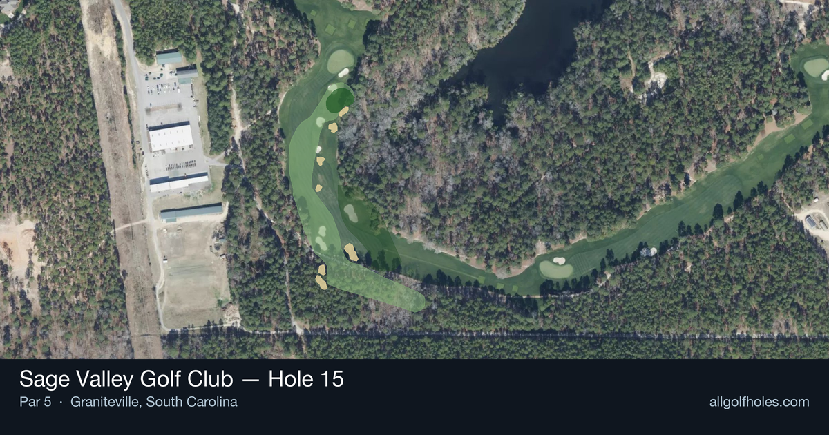 Hole 15 aerial at Sage Valley Golf Club