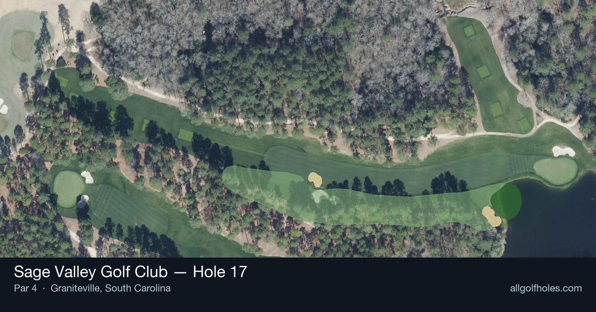 Hole 17 aerial at Sage Valley Golf Club