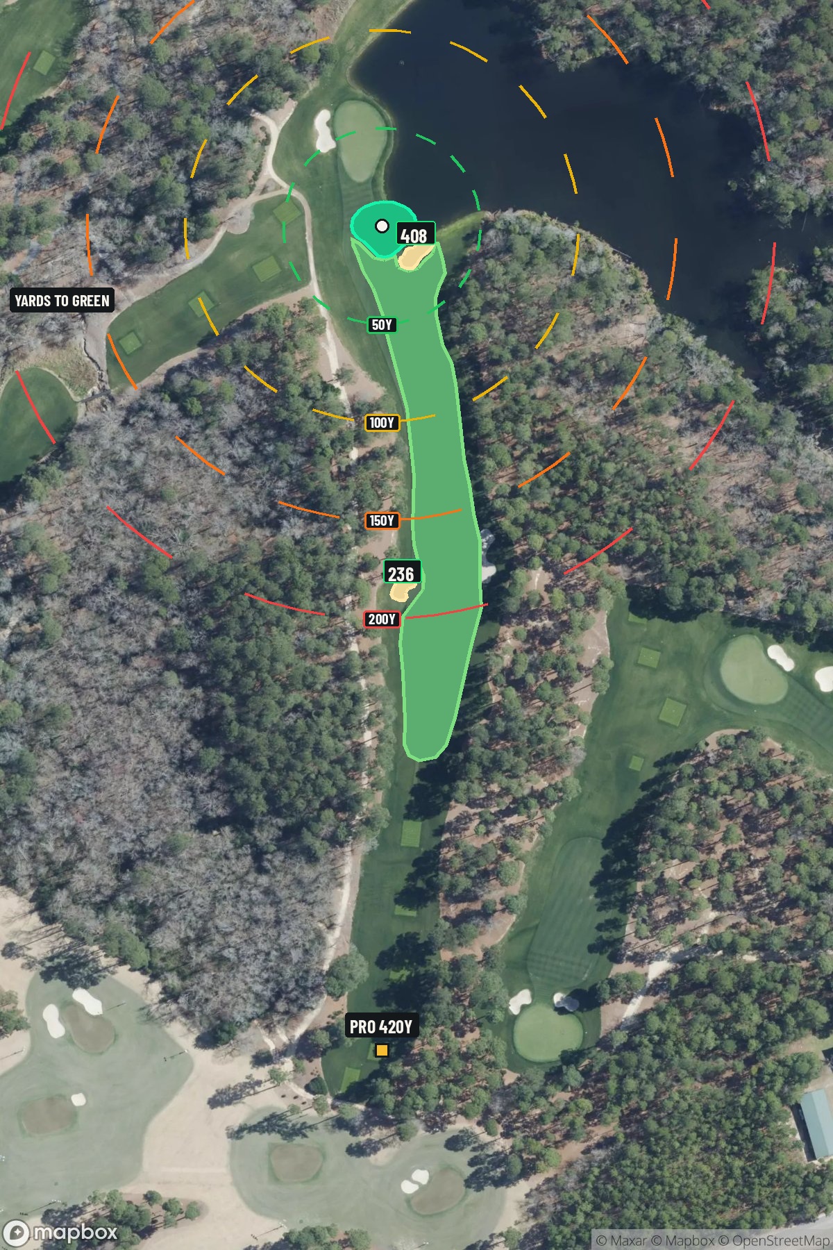 Hole 17 aerial at Sage Valley Golf Club