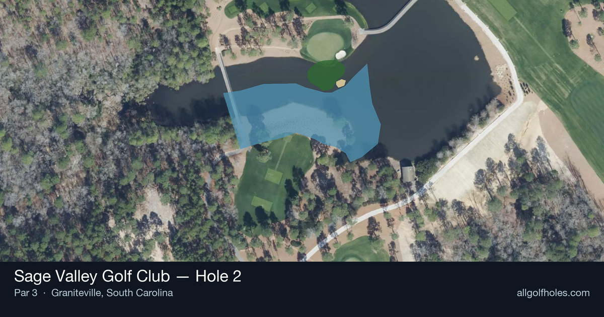Hole 2 aerial at Sage Valley Golf Club