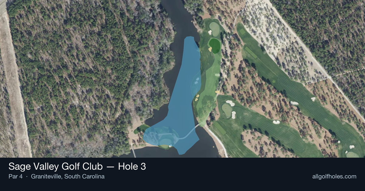 Hole 3 aerial at Sage Valley Golf Club