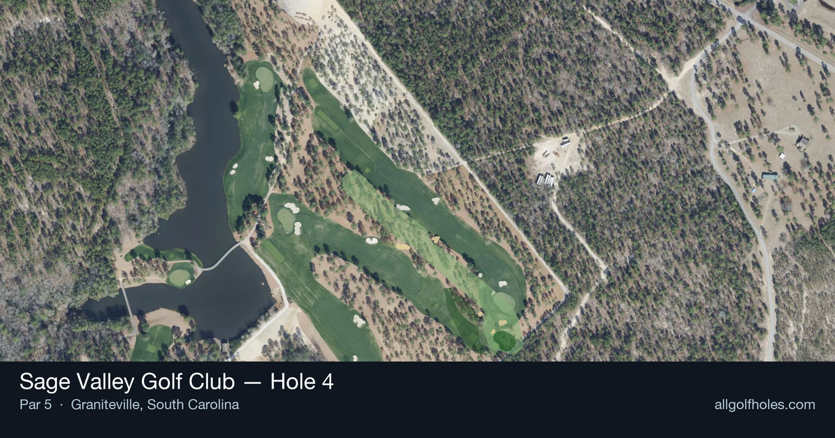 Hole 4 aerial at Sage Valley Golf Club