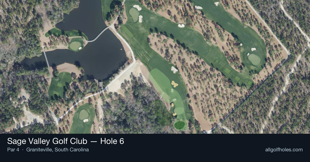 Hole 6 aerial at Sage Valley Golf Club