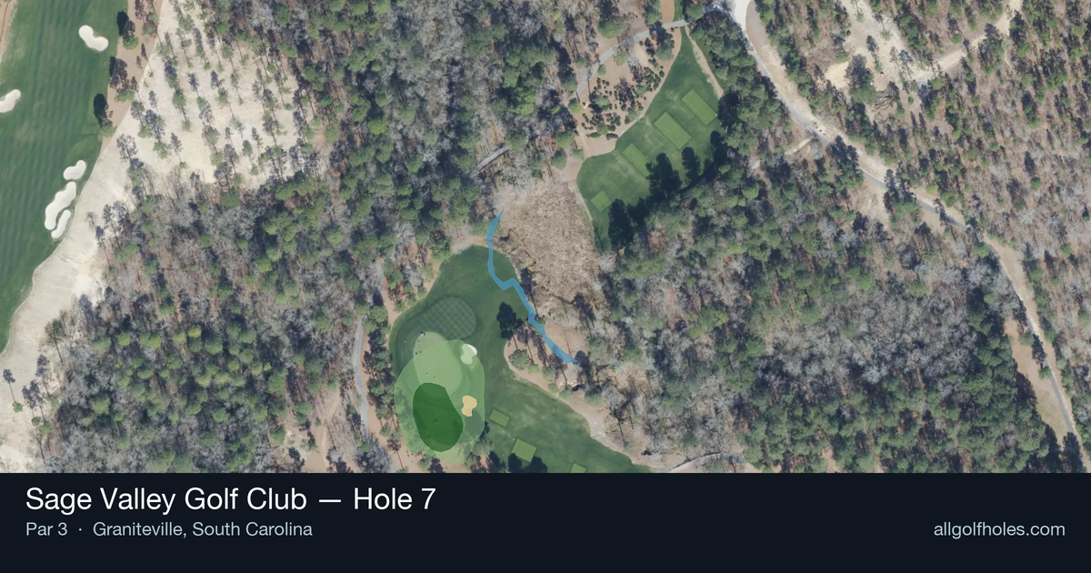Hole 7 aerial at Sage Valley Golf Club