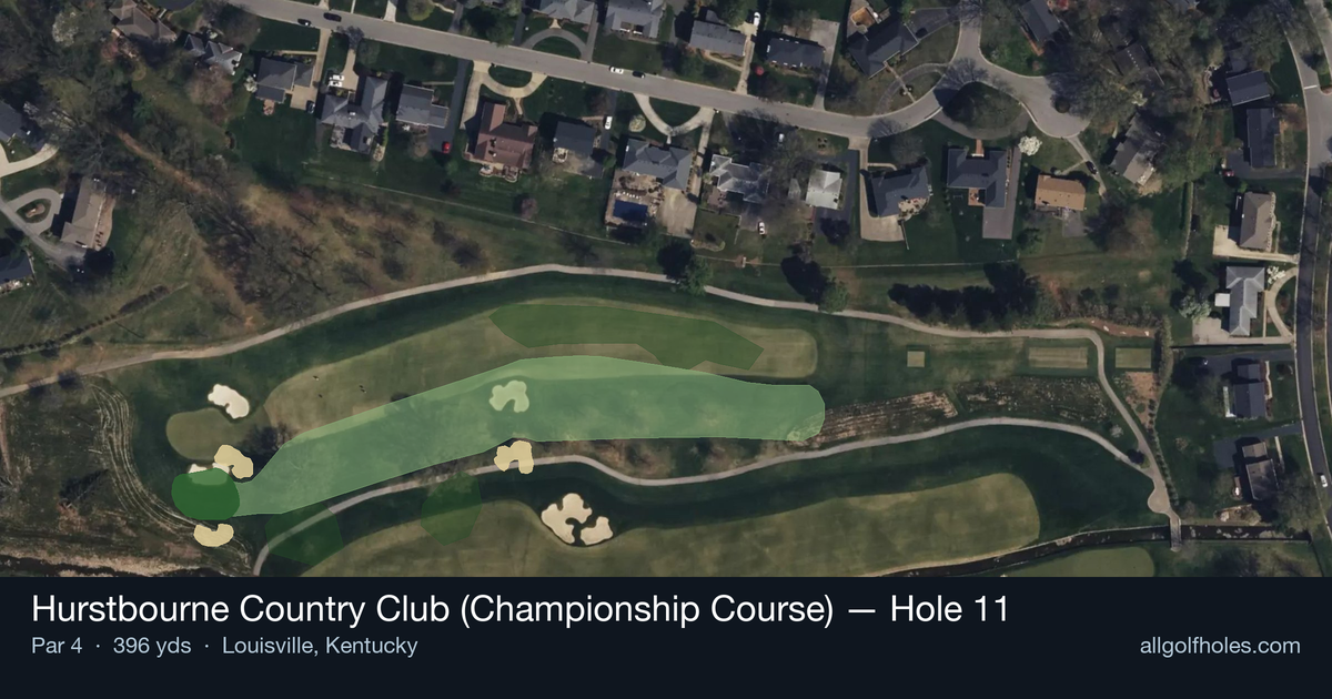 Hole 11 aerial at Hurstbourne Country Club (Championship Course)