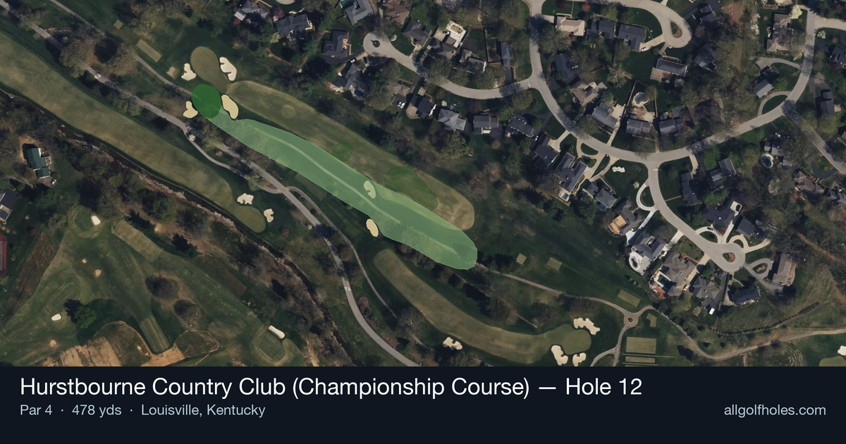 Hole 12 aerial at Hurstbourne Country Club (Championship Course)