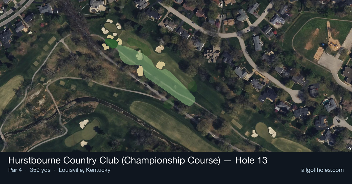 Hole 13 aerial at Hurstbourne Country Club (Championship Course)