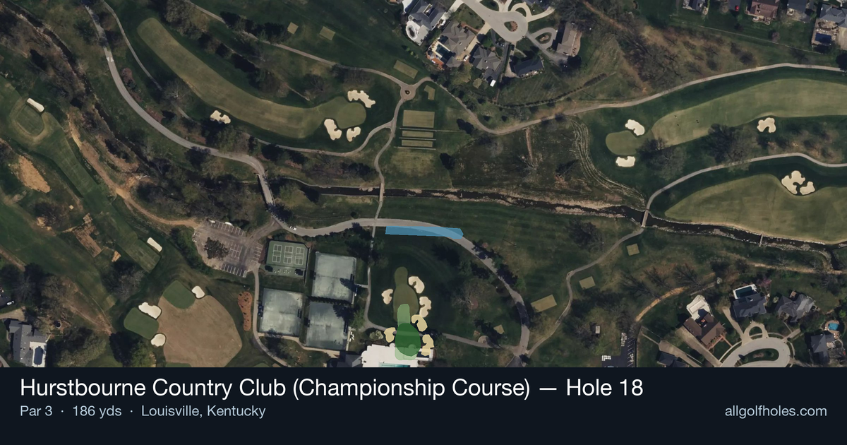 Hole 18 aerial at Hurstbourne Country Club (Championship Course)