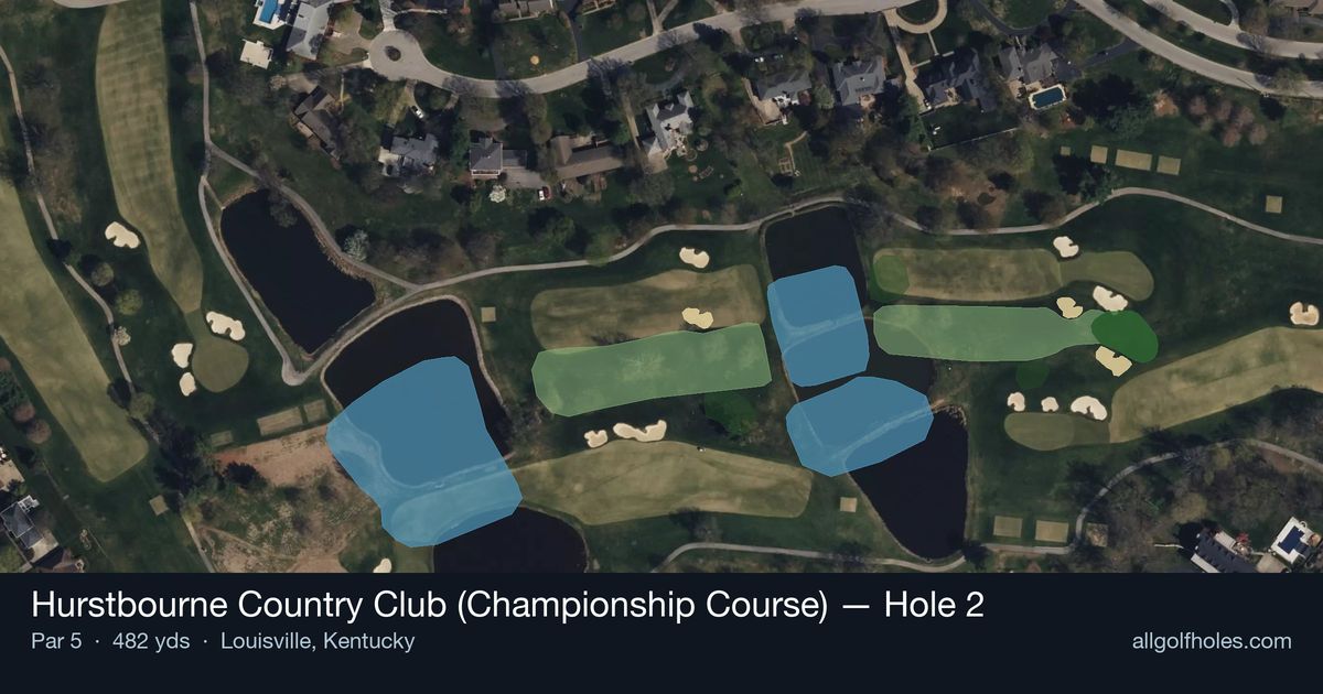 Hole 2 aerial at Hurstbourne Country Club (Championship Course)
