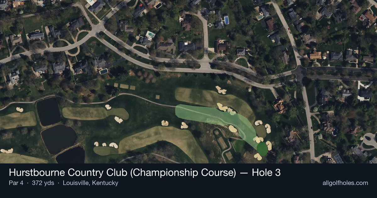 Hole 3 aerial at Hurstbourne Country Club (Championship Course)