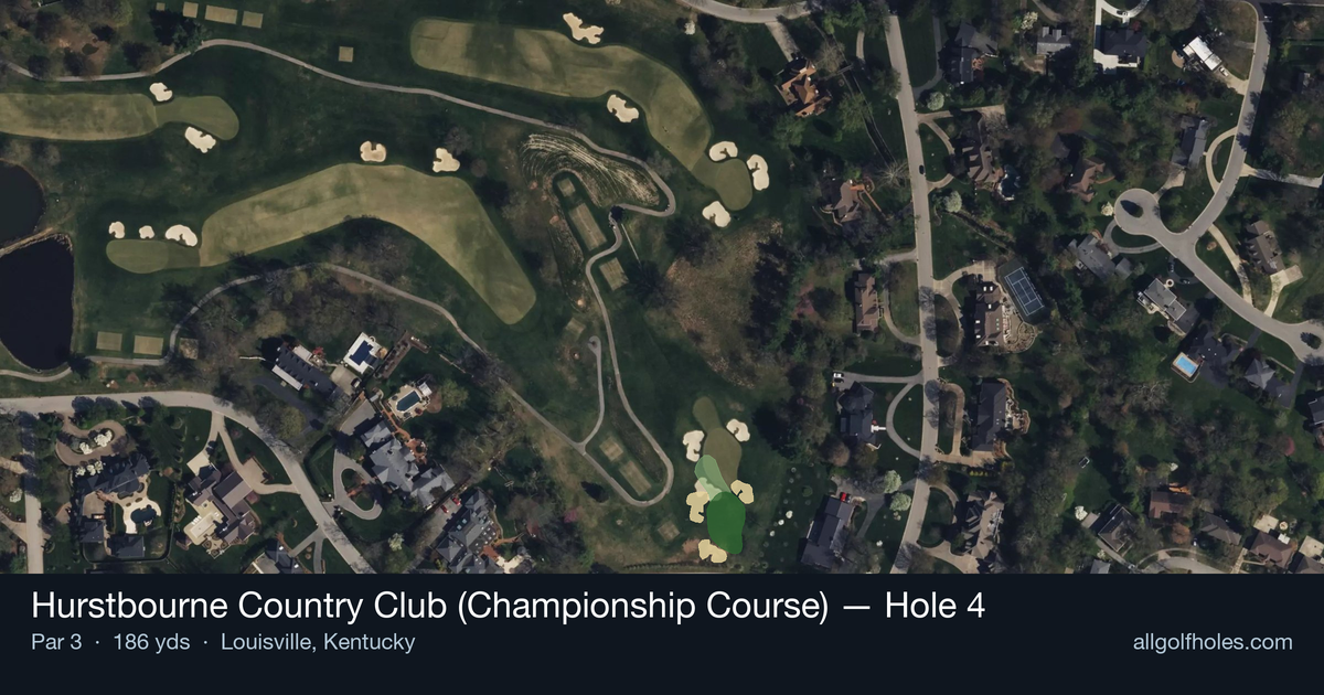 Hole 4 aerial at Hurstbourne Country Club (Championship Course)