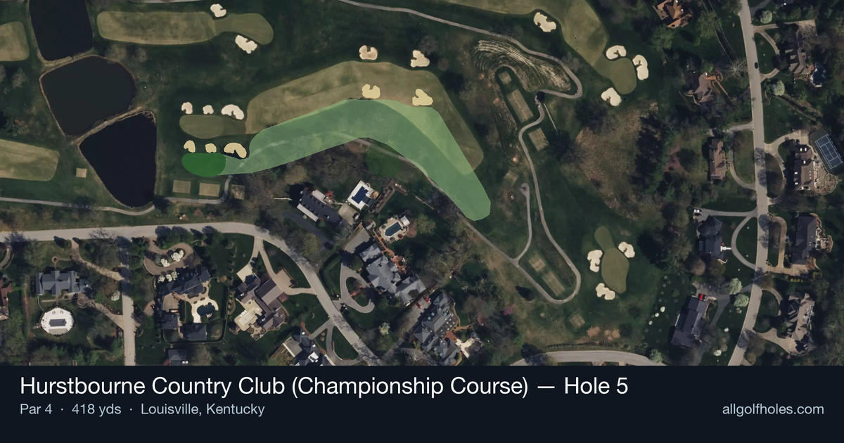 Hole 5 aerial at Hurstbourne Country Club (Championship Course)