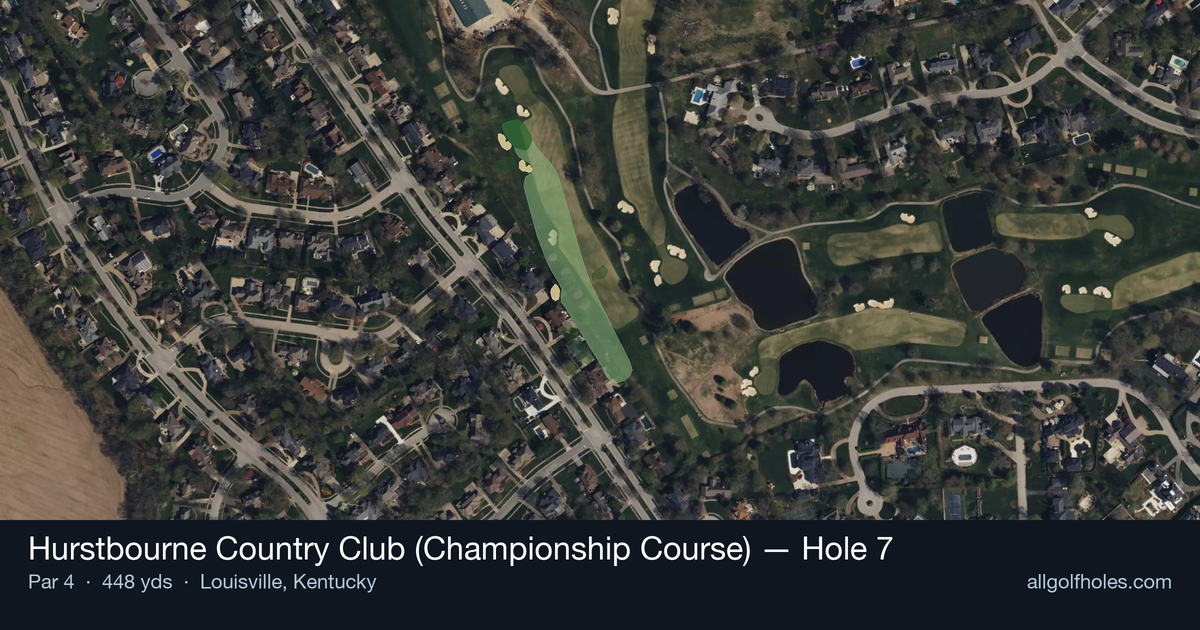 Hole 7 aerial at Hurstbourne Country Club (Championship Course)