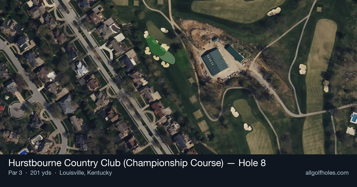 Hole 8 aerial at Hurstbourne Country Club (Championship Course)