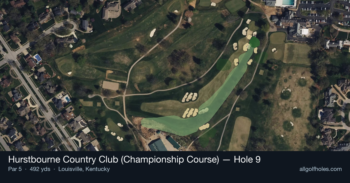Hole 9 aerial at Hurstbourne Country Club (Championship Course)