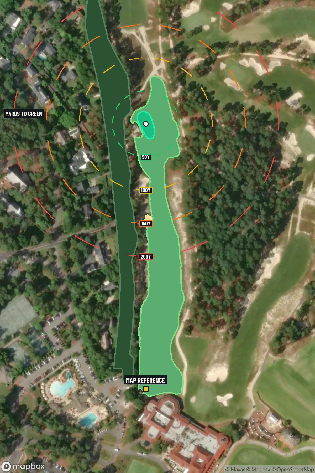 Hole 1 aerial at Pinehurst Resort #2