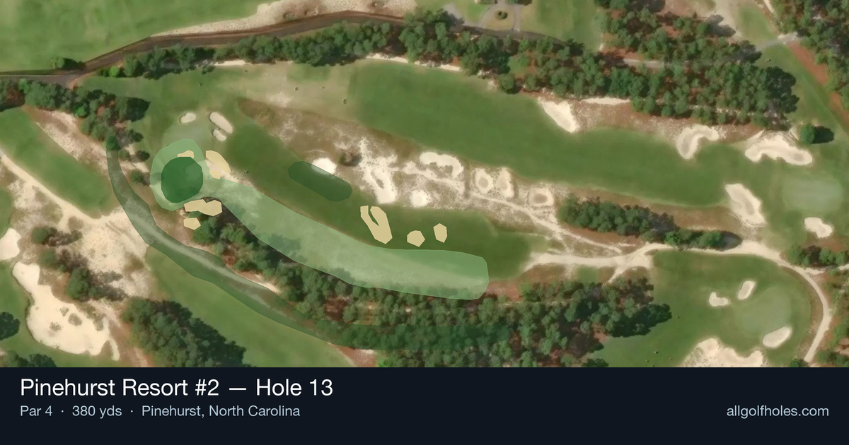 Hole 13 aerial at Pinehurst Resort #2