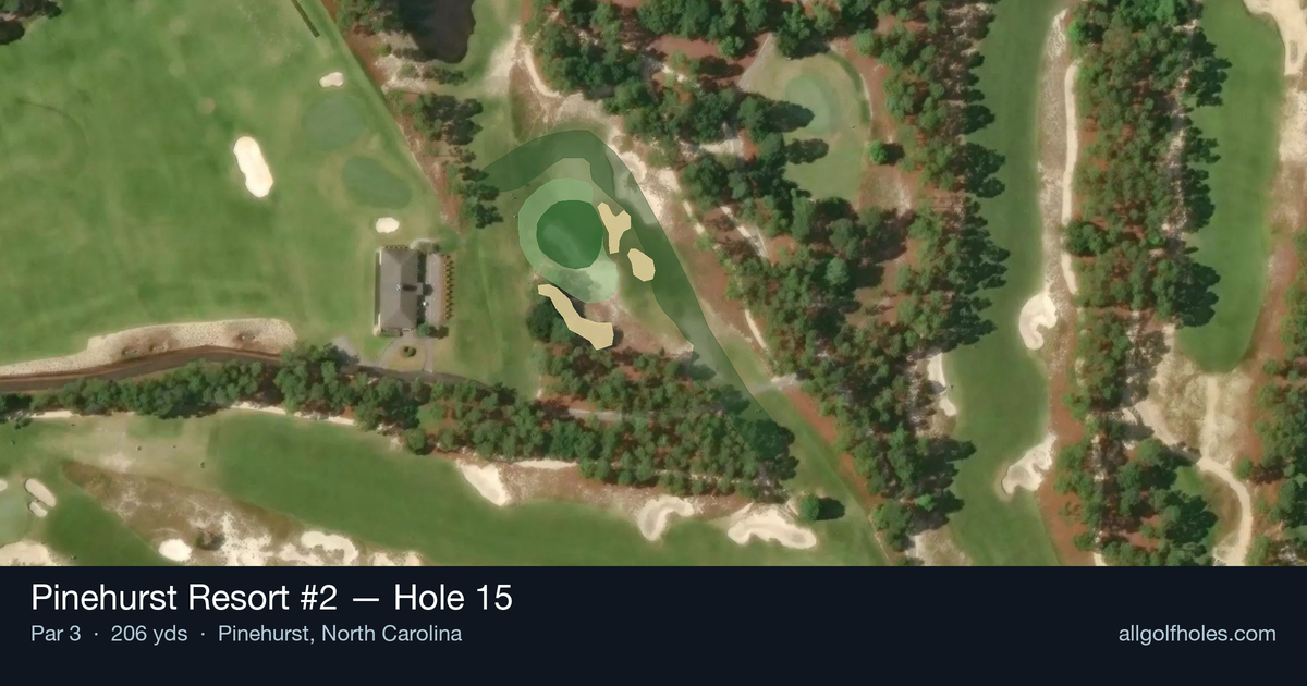 Hole 15 aerial at Pinehurst Resort #2