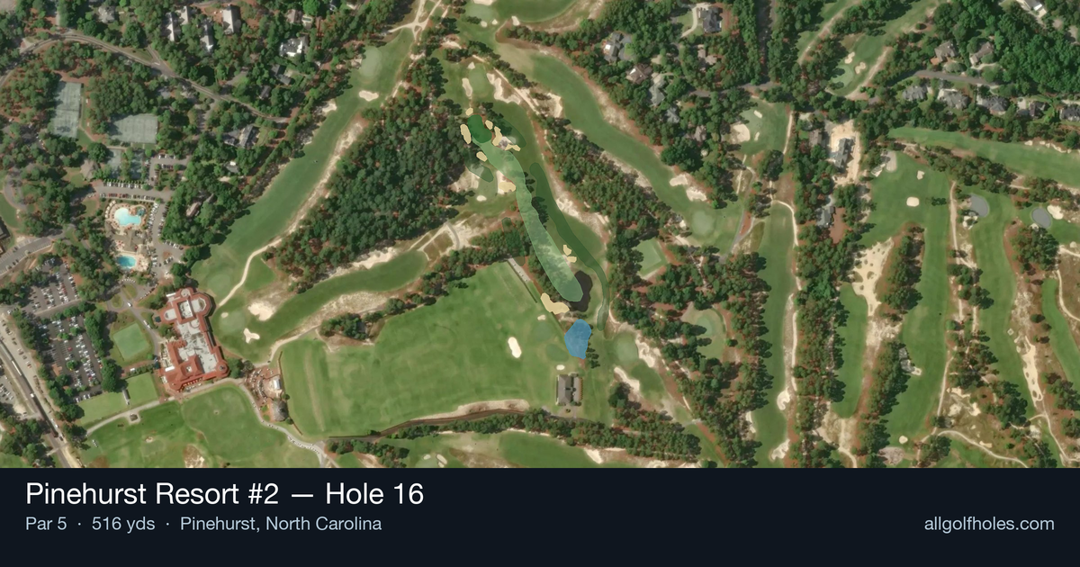 Hole 16 aerial at Pinehurst Resort #2