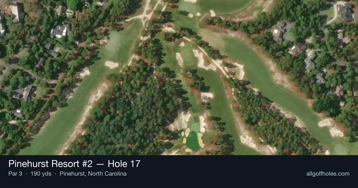 Hole 17 aerial at Pinehurst Resort #2