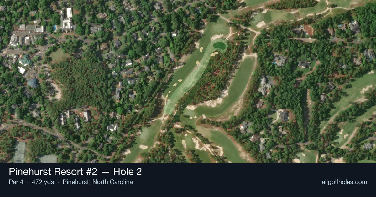 Hole 2 aerial at Pinehurst Resort #2