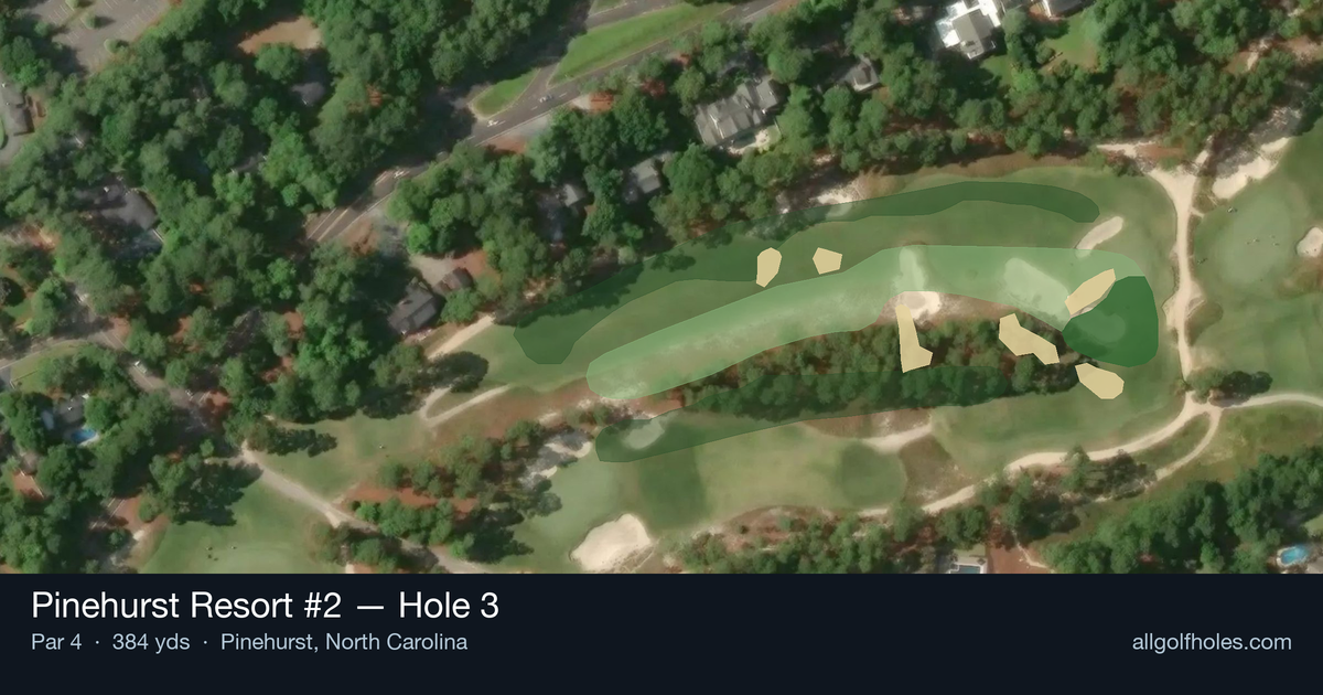 Hole 3 aerial at Pinehurst Resort #2