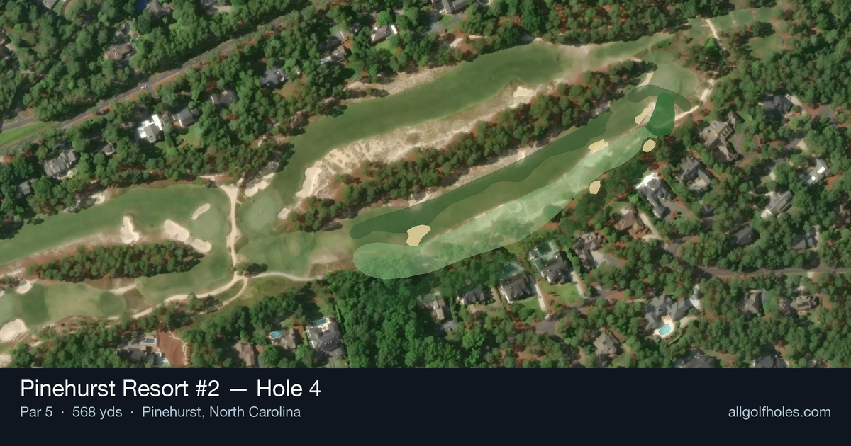 Hole 4 aerial at Pinehurst Resort #2