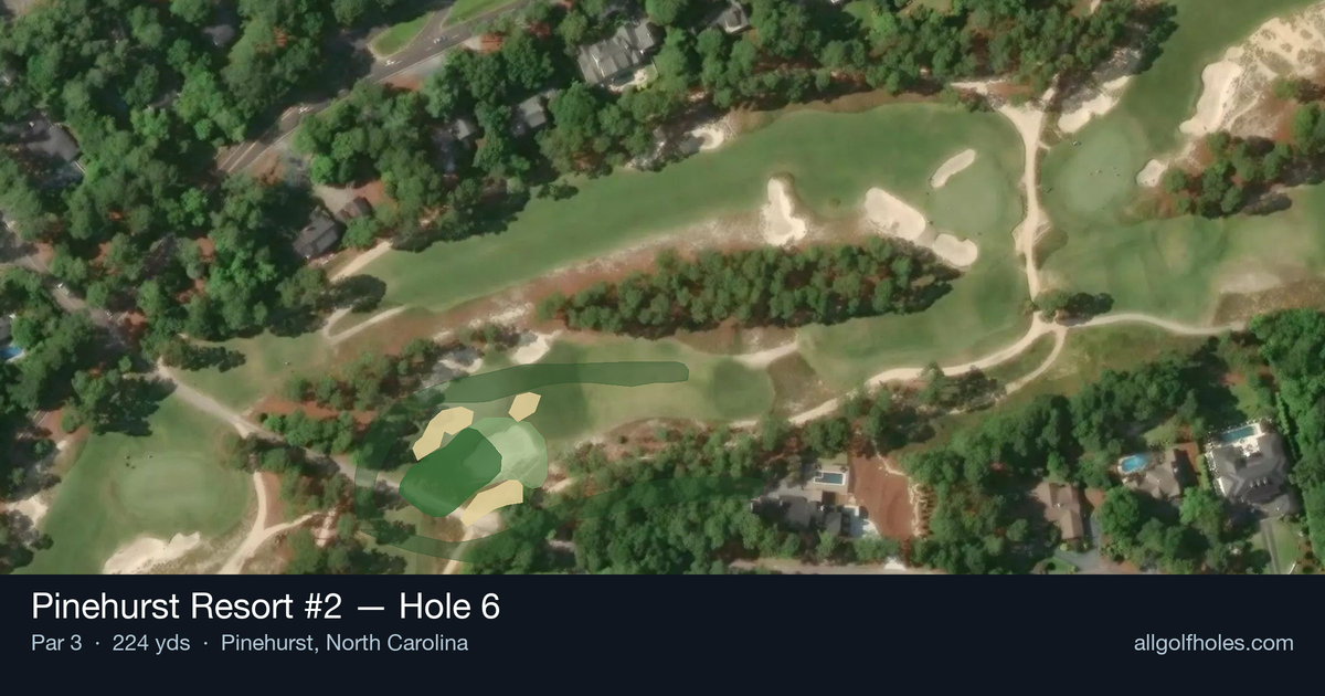 Hole 6 aerial at Pinehurst Resort #2