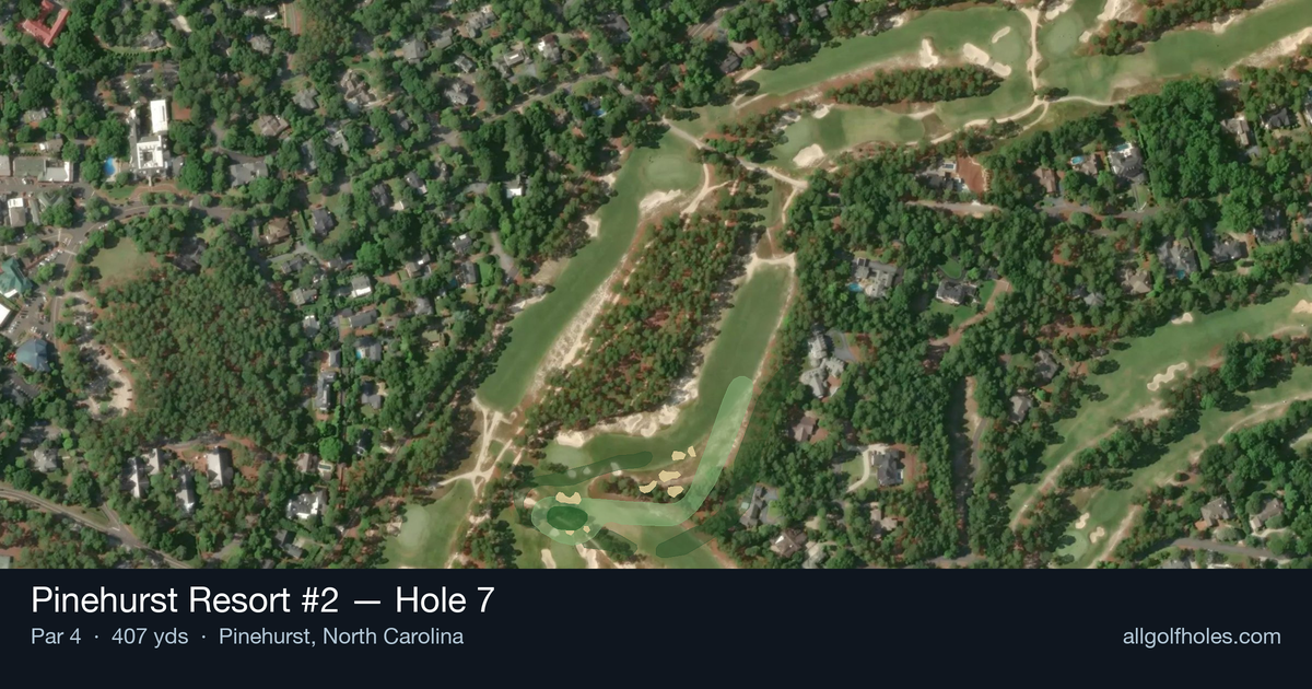 Hole 7 aerial at Pinehurst Resort #2