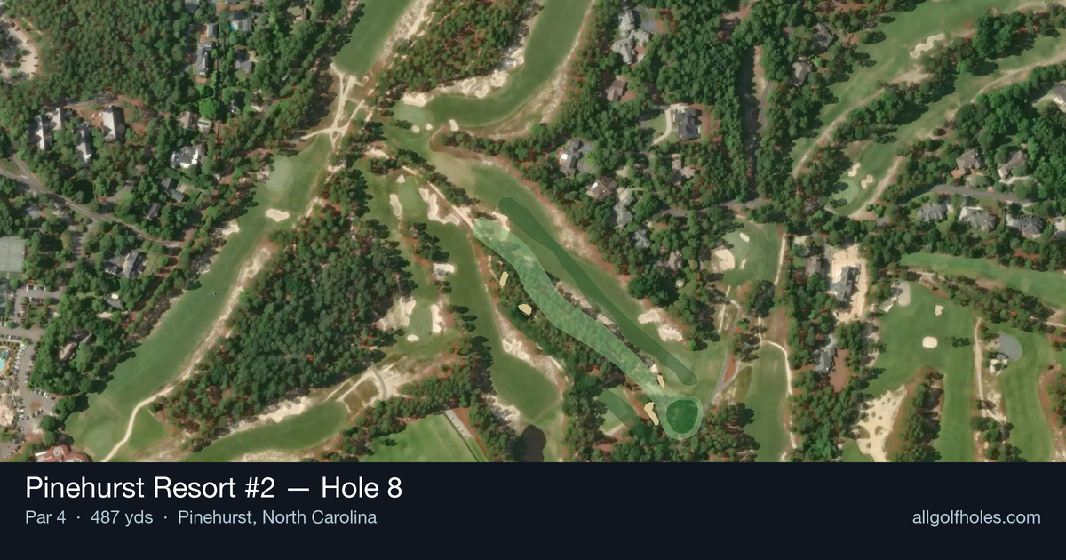 Hole 8 aerial at Pinehurst Resort #2