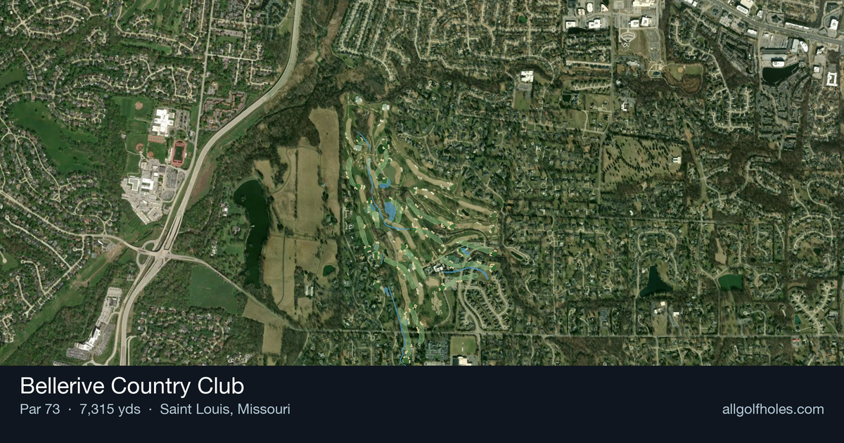 Bellerive Country Club aerial view