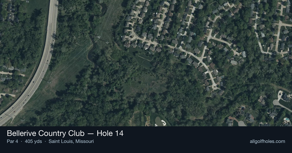 Hole 14 aerial at Bellerive Country Club
