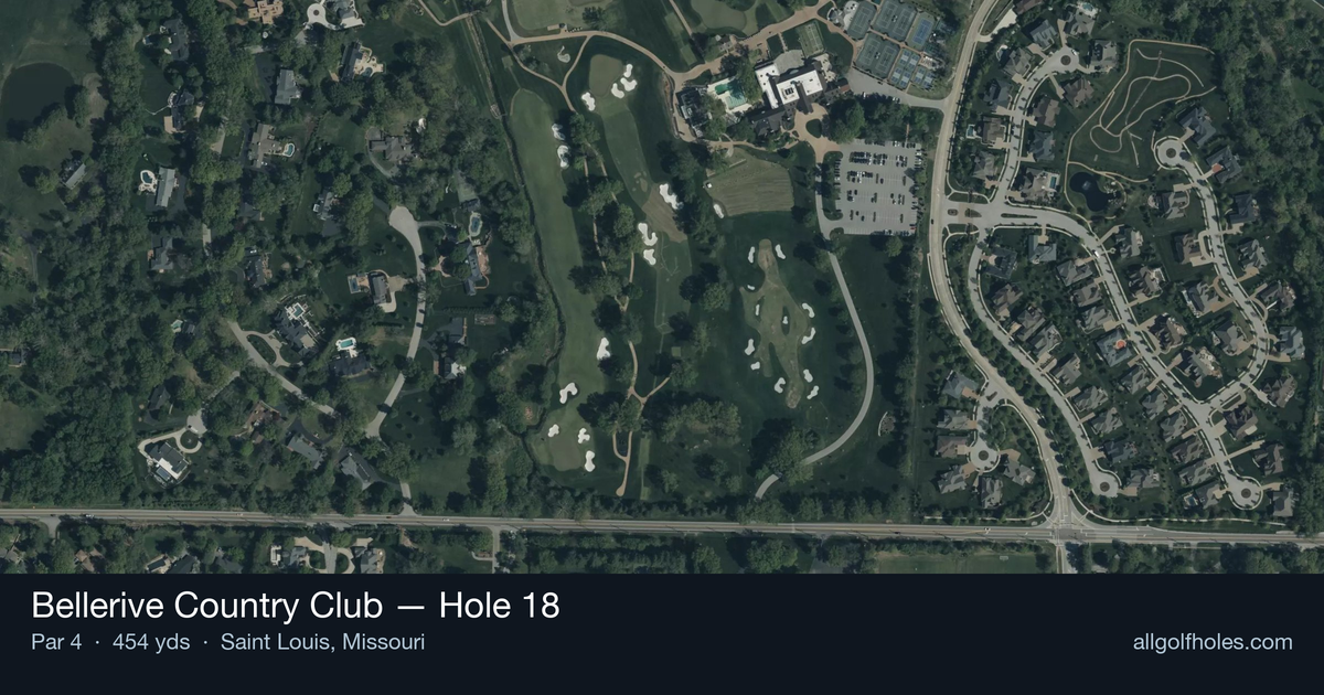 Hole 18 aerial at Bellerive Country Club