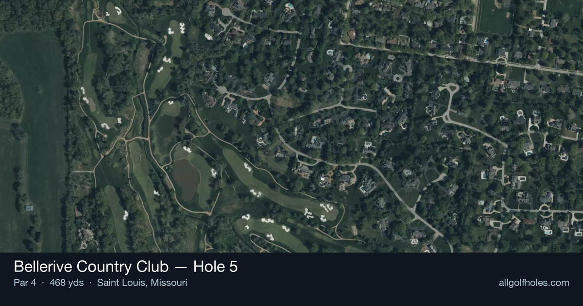 Hole 5 aerial at Bellerive Country Club