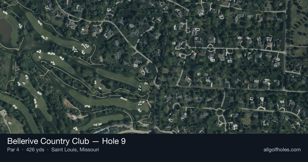 Hole 9 aerial at Bellerive Country Club