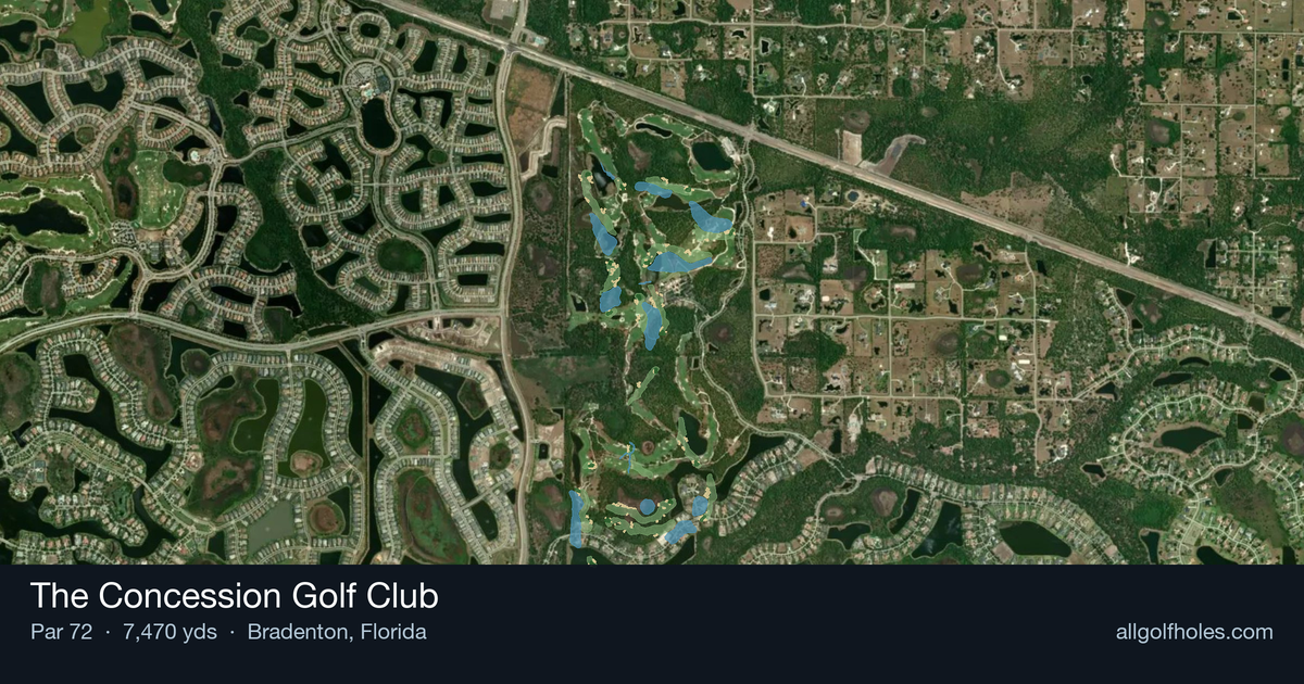 The Concession Golf Club aerial view