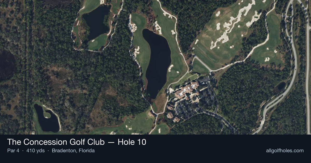 Hole 10 aerial at The Concession Golf Club