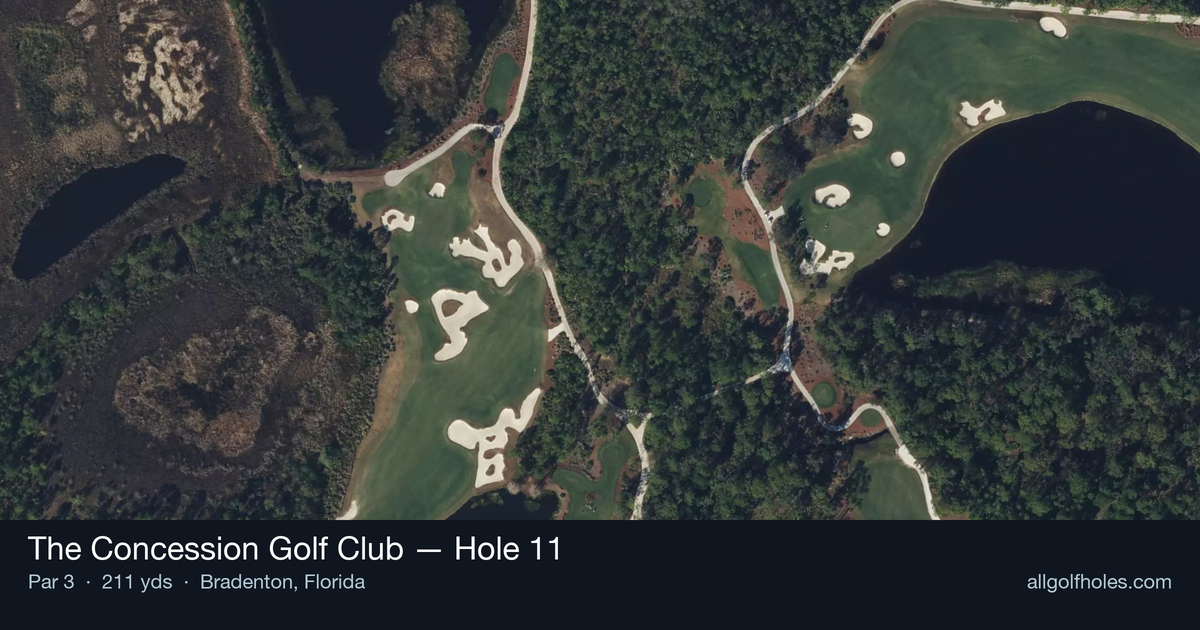 Hole 11 aerial at The Concession Golf Club