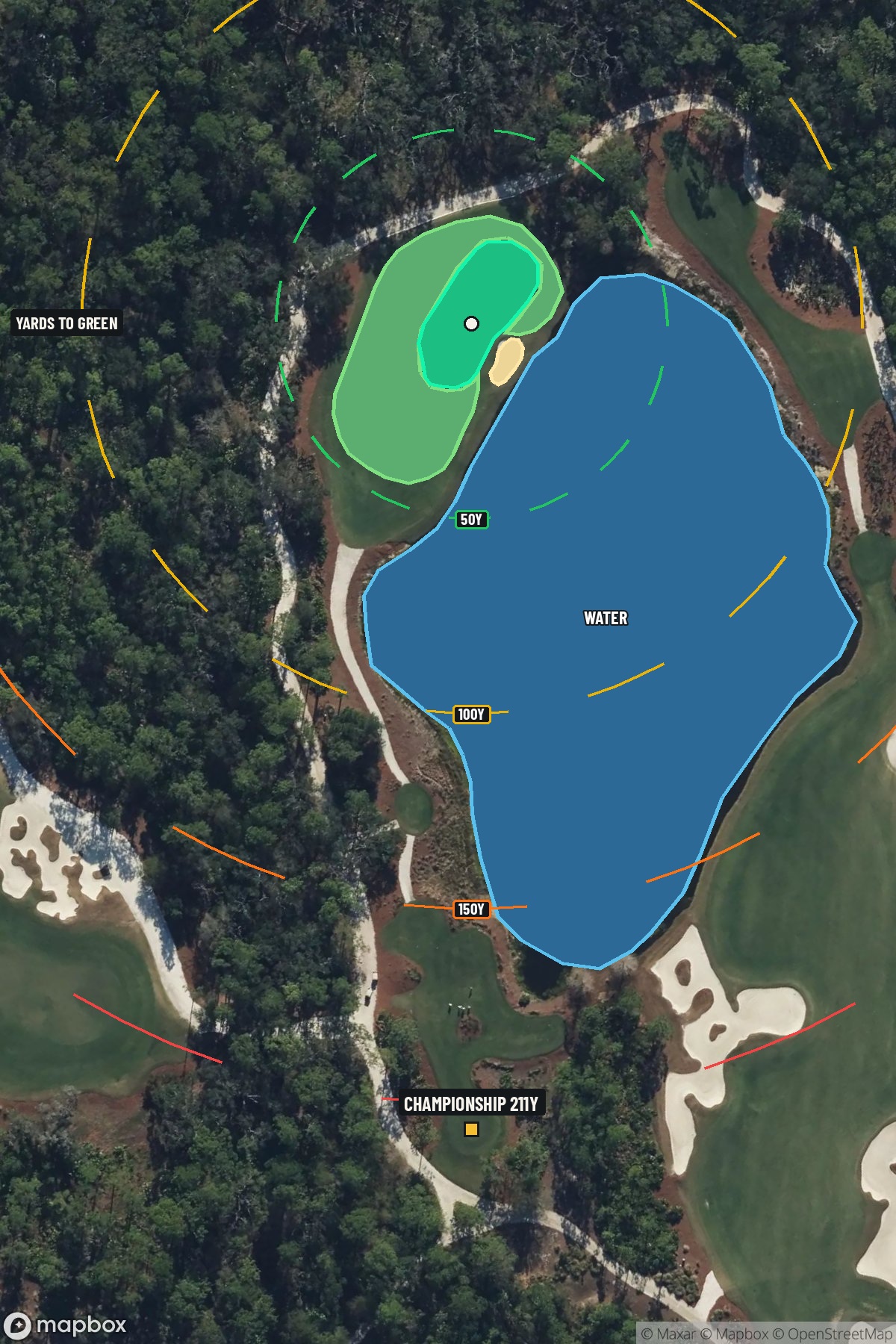 Hole 11 aerial at The Concession Golf Club