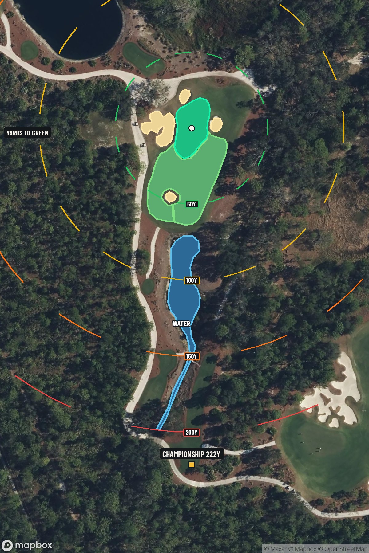 Hole 14 aerial at The Concession Golf Club