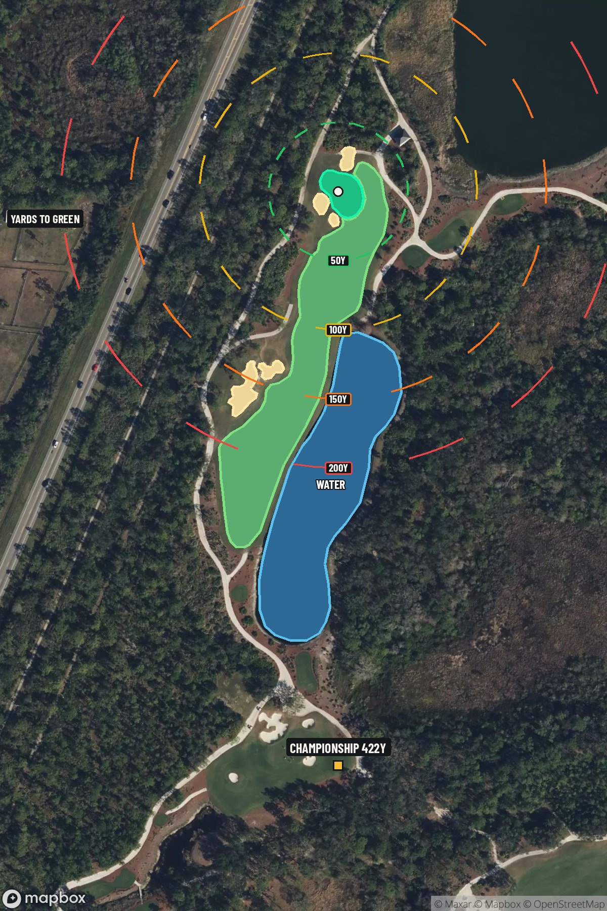 Hole 15 aerial at The Concession Golf Club