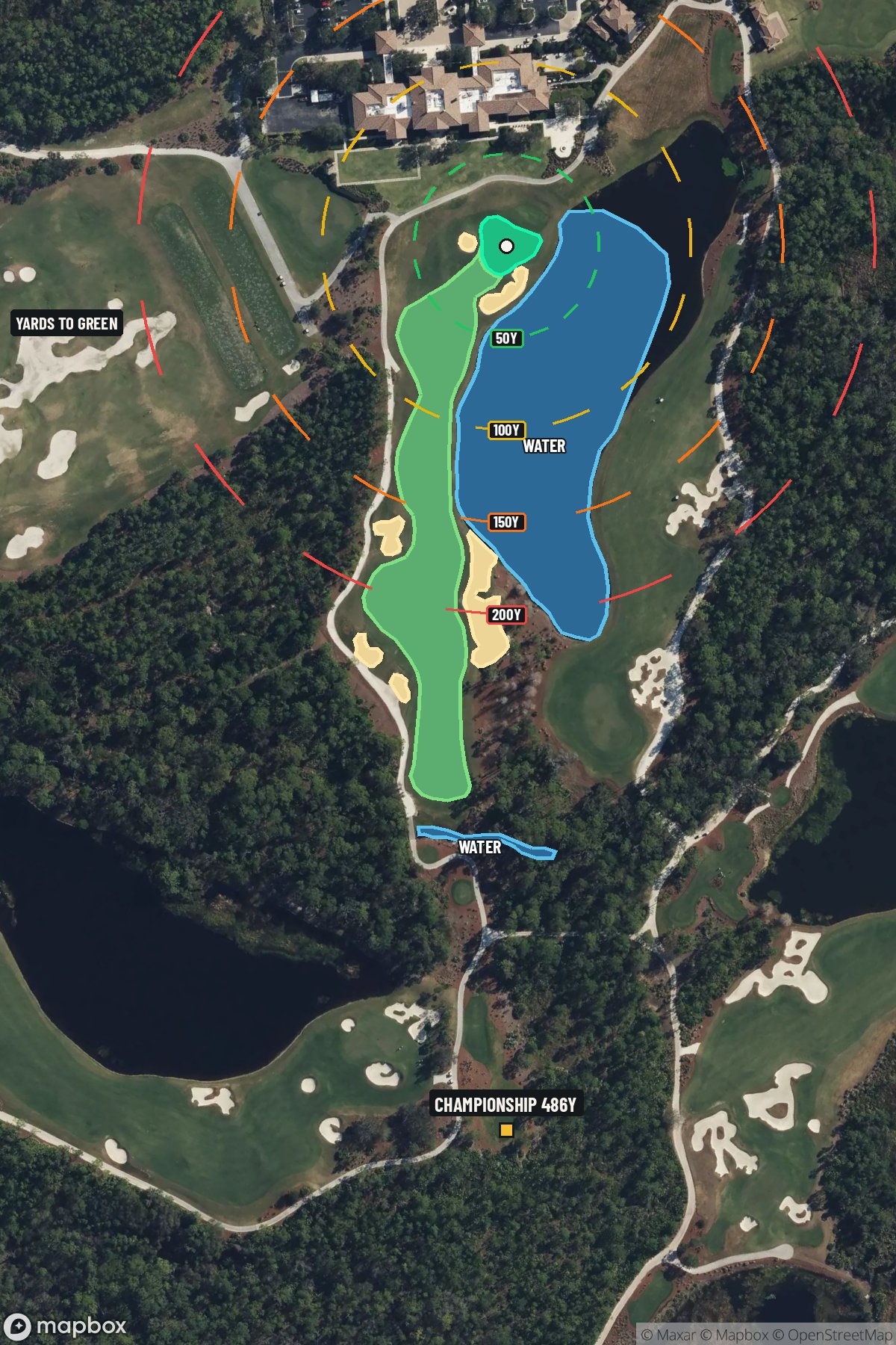 Hole 18 aerial at The Concession Golf Club