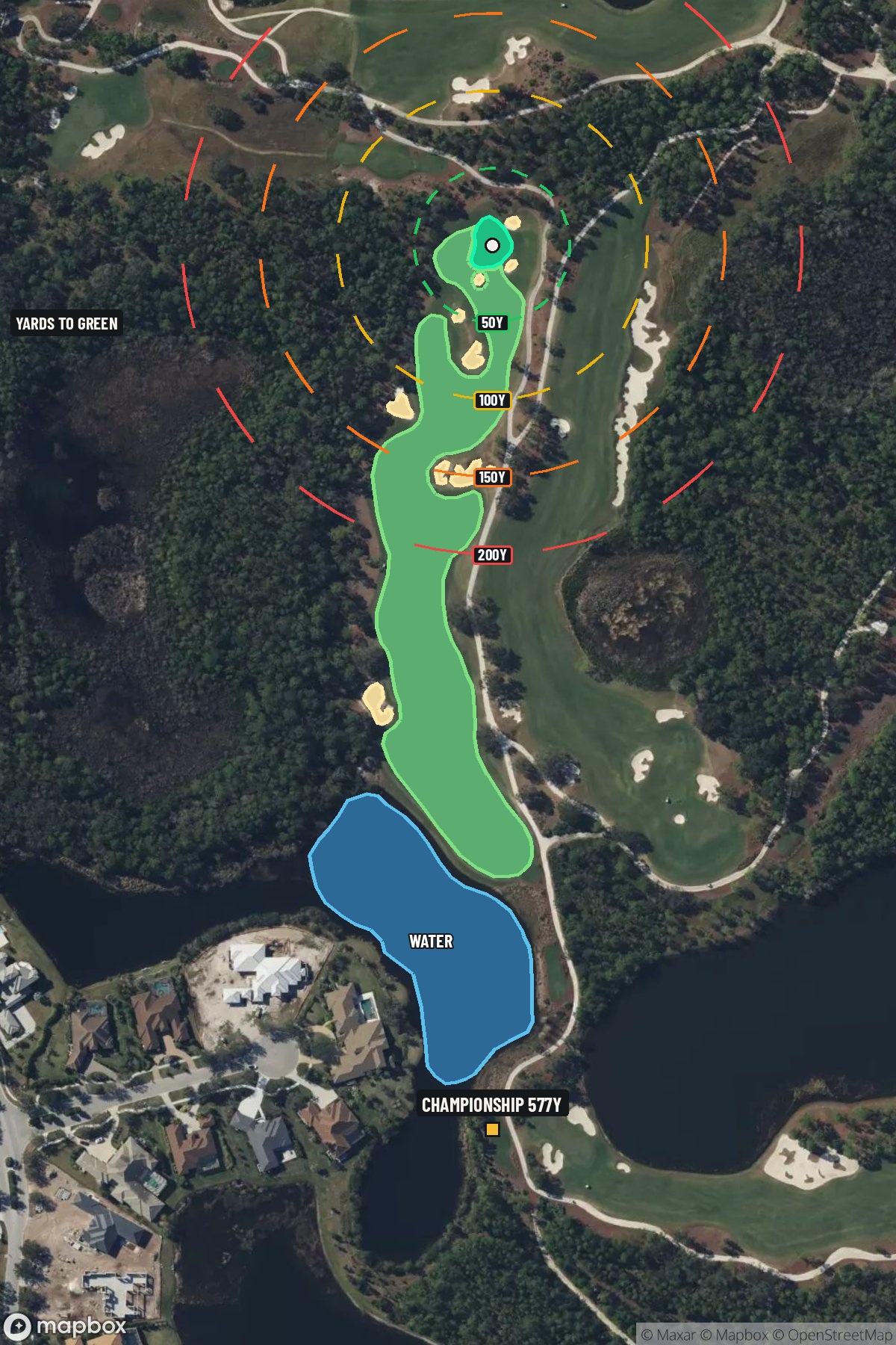 Hole 3 aerial at The Concession Golf Club