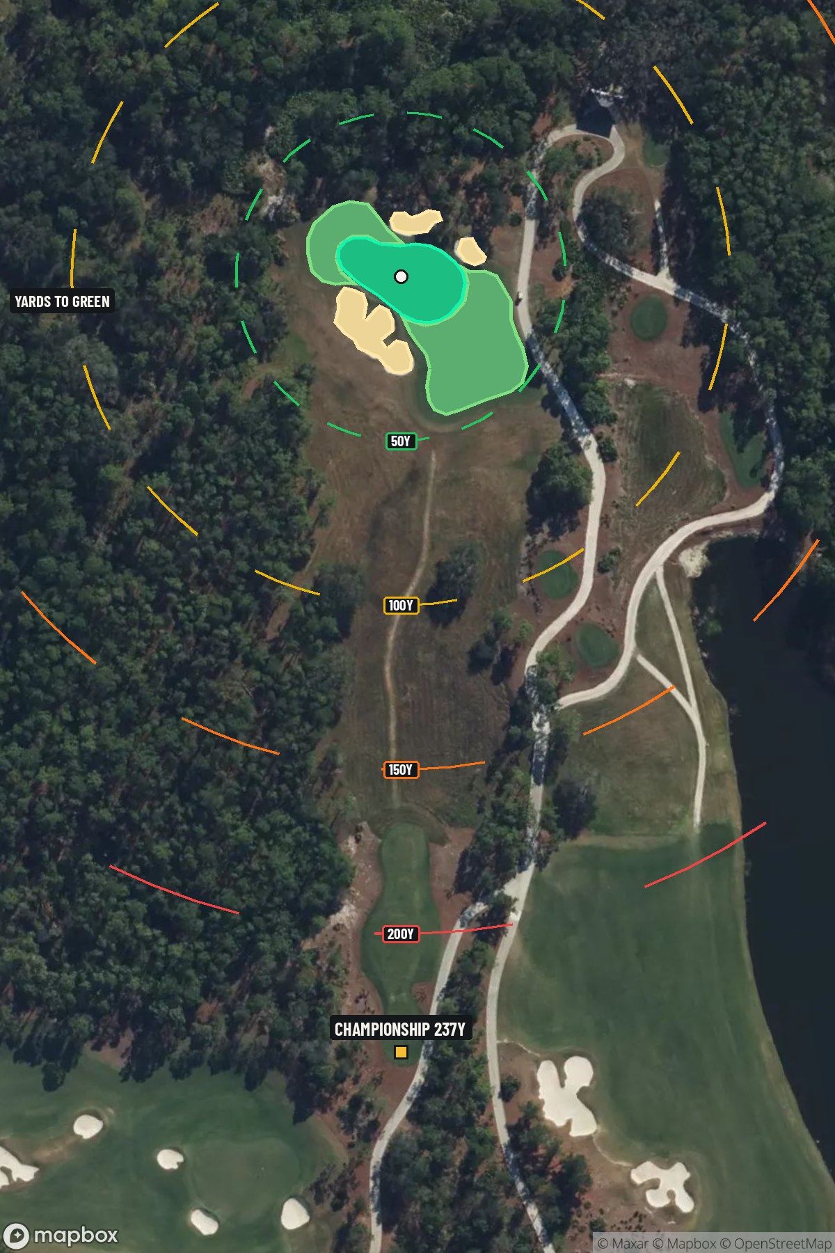 Hole 4 aerial at The Concession Golf Club