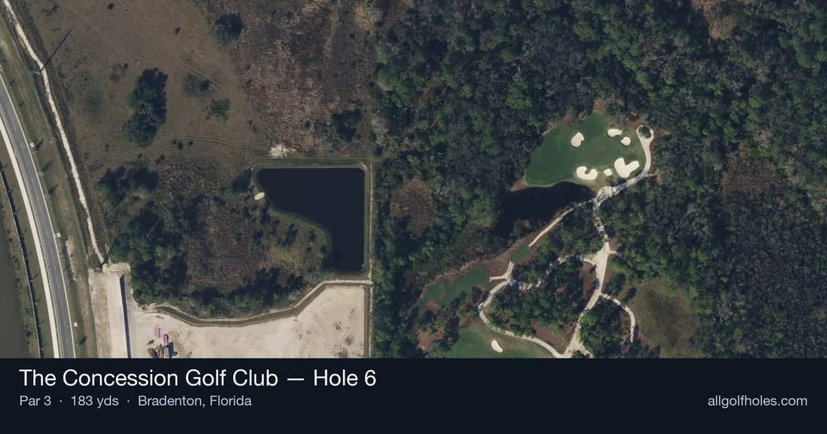 Hole 6 aerial at The Concession Golf Club