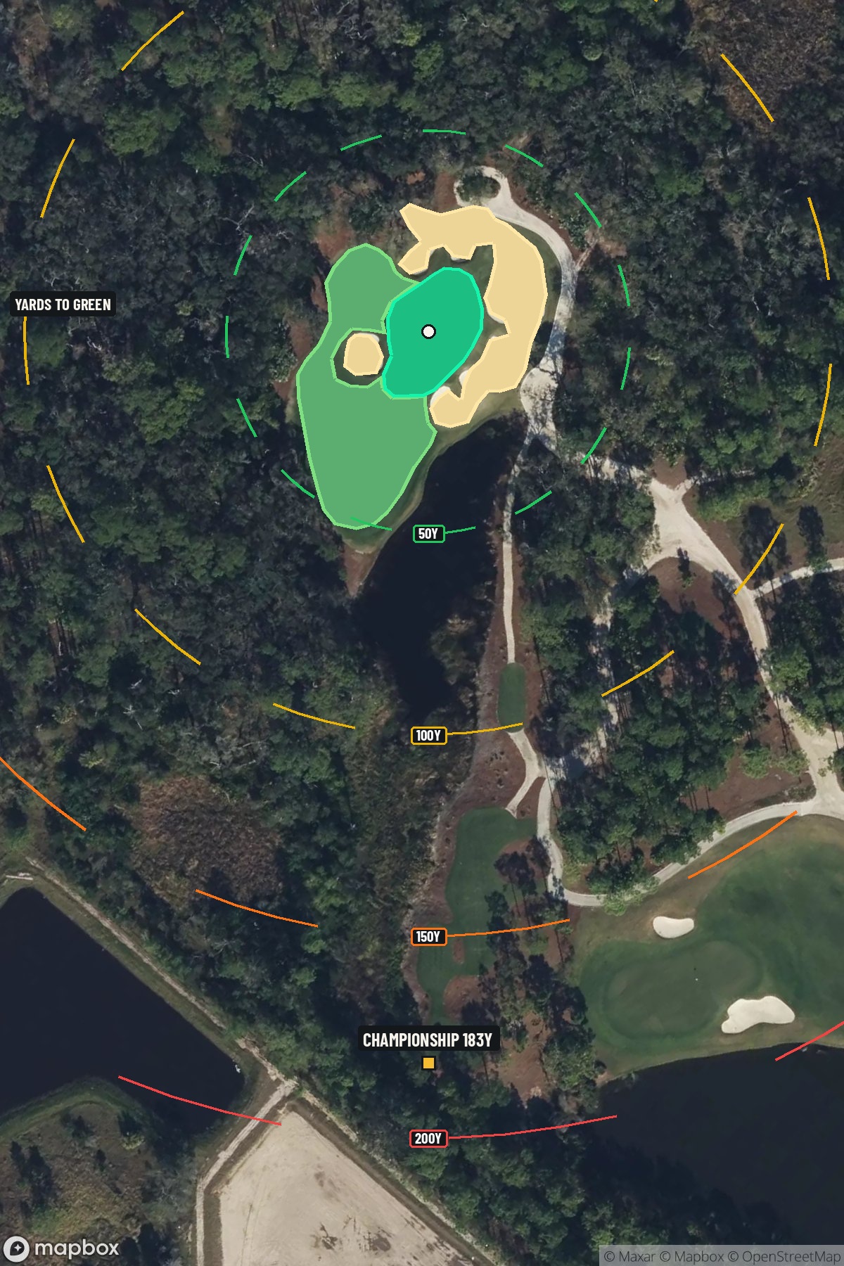 Hole 6 aerial at The Concession Golf Club